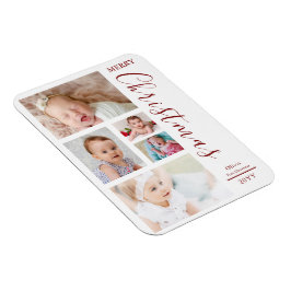 Persoonlijke eerste kerst van de baby aangepaste f magneet