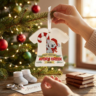 Persoonlijke eerste kerst van de baby Cute  Ornament