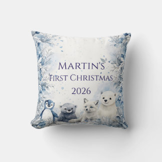 Persoonlijke eerste kerst van de baby kussen