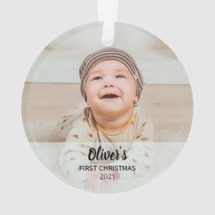 Persoonlijke eerste kerst van de baby  ornament