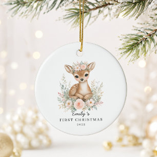 Persoonlijke eerste kerst van de baby - Ree Keramisch Ornament