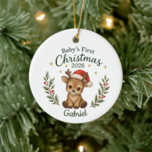 Persoonlijke eerste kerst van de baby 'Rendier'