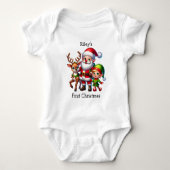 Persoonlijke eerste kerst van de baby romper (Voorkant)