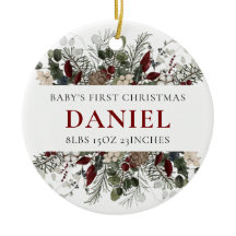 Persoonlijke eerste kerst van de baby Winter bloem