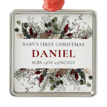 Persoonlijke eerste kerst van de baby Winter bloem