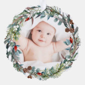 Persoonlijke eerste kerst van Peter Rabbit Ornament Kaart (Achterkant)