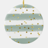 Persoonlijke eerste kerstbaby Red Truck Keramisch Ornament (Achterkant)