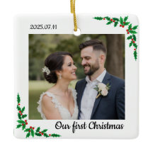 Persoonlijke eerste kerstboomornament voor koppel