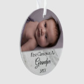 Persoonlijke Eerste Kerstmis als opa Foto 2021 Ornament (voorkant)