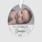 Persoonlijke Eerste Kerstmis als opa Foto 2021 Ornament (voorkant)