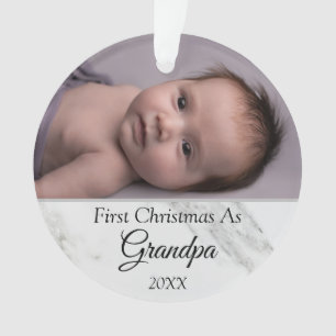 Persoonlijke Eerste Kerstmis als opa Foto 2021 Ornament