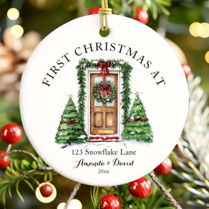 Persoonlijke Eerste Kerstmis In Ons Nieuwe Thuis Keramisch Ornament
