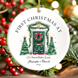Persoonlijke Eerste Kerstmis In Ons Nieuwe Thuis Keramisch Ornament