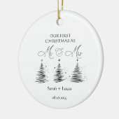 Persoonlijke Eerste Kerstmis Mr & Mrs Ornament (Links)