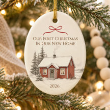Persoonlijke Eerste Kerstmis Nieuw Huis Cottage Or