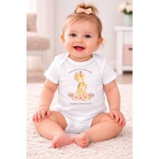Persoonlijke Eerste Moederdag  Mama & Baby Naam Romper