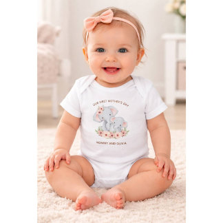 Persoonlijke Eerste Moederdag  Mama & Baby Naam Romper
