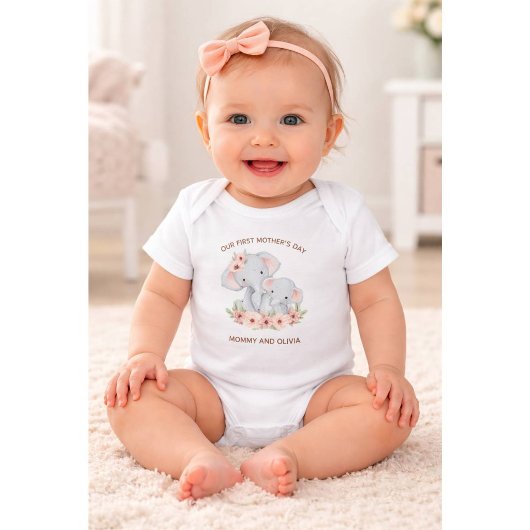 Persoonlijke Eerste Moederdag  Mama & Baby Naam Romper
