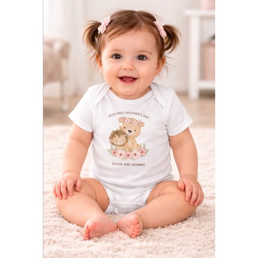 Persoonlijke Eerste Moederdag Mama & Baby Naam Romper