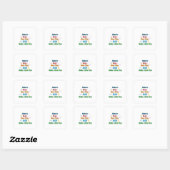 Persoonlijke eerste nieuwjaar van de baby – Mooie Vierkante Sticker (Vel)