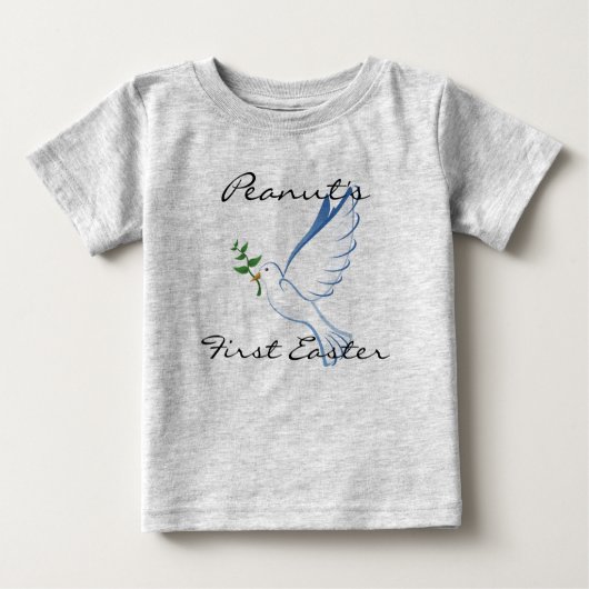 Persoonlijke eerste paasdove van het Baby T-shirt (Voorkant)