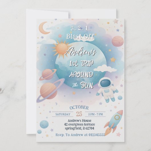 Persoonlijke eerste reis rond de verjaardag van de kaart (Voorkant)