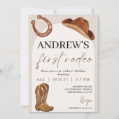 Persoonlijke eerste Rodeo Cowboy verjaardag Kaart (Voorkant)