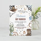 Persoonlijke eerste Rodeo Wild West verjaardag Kaart (Staand voorkant)