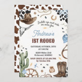 Persoonlijke eerste Rodeo Wild West verjaardag Kaart (Voorkant / Achterkant)