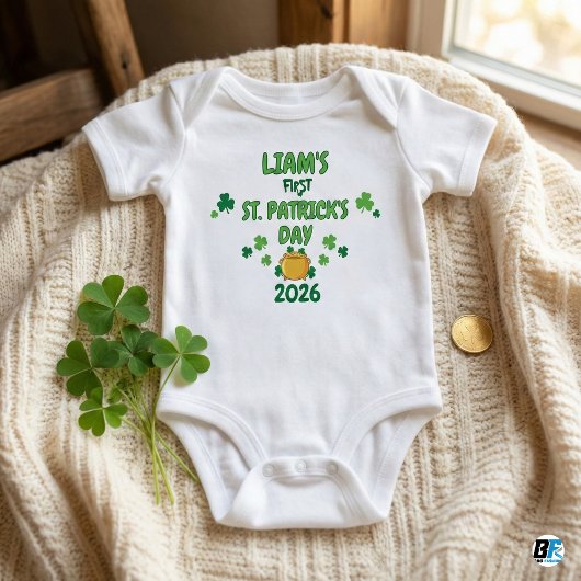 Persoonlijke Eerste St. Patrick's Day 2026 Pot Met Romper