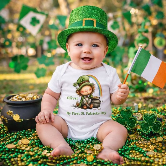 Persoonlijke eerste St. Patrick's Day voor baby's Romper