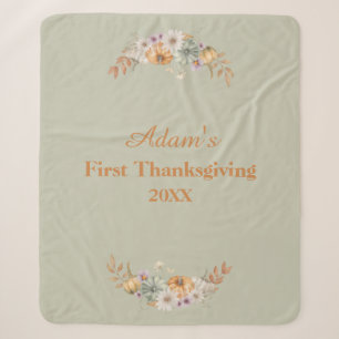 Persoonlijke Eerste Thanksgiving Sherpa Deken