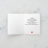 Persoonlijke eerste vaderdag, pappa en leeuwerik feestdagen kaart (Binnen)