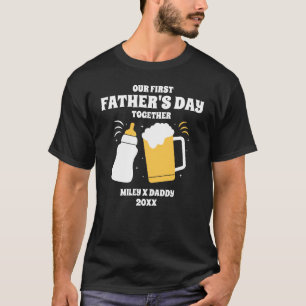 Persoonlijke eerste vaderdag samen grappig t-shirt
