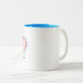 Persoonlijke eerste vaders dag 2022 van Son Tweekleurige Koffiemok (Voorkant rechts)