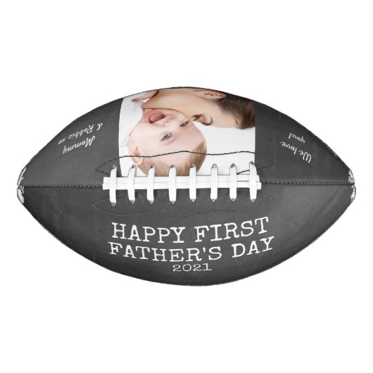 Persoonlijke eerste vaders Dag Chalkboard Foto American Football (Voorkant)