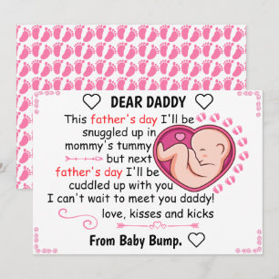 Persoonlijke eerste vaders dag van de dochter feestdagenkaart