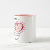 Persoonlijke eerste vaders dag van de dochter tweekleurige koffiemok (Center)