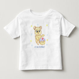 Persoonlijke Eerste Verjaardag Teddybeer Jongen  Kinder Shirts