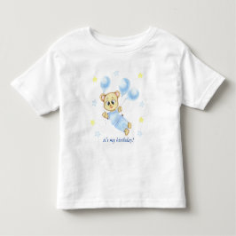 Persoonlijke Eerste Verjaardag Teddybeer Jongen Kinder Shirts