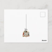 Persoonlijke eerste verjaardag van puppy en kitten briefkaart (Achterkant)