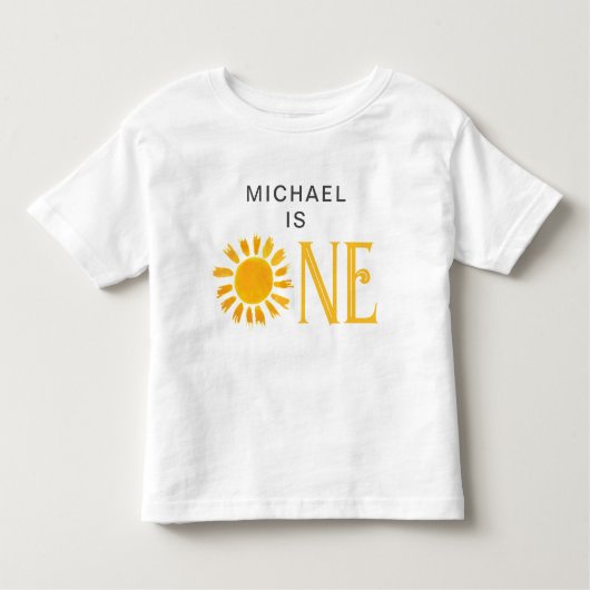 Persoonlijke Eerste Verjaardag Zonneschijn Kinder Shirts (Voorkant)