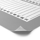 Persoonlijke Eeuwigdurende Verjaardagskalender Poster (Hoek)