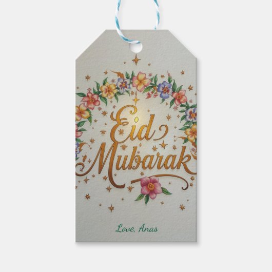 Persoonlijke Eid Mubarak cadeautaggen Cadeaulabel (Voorkant)