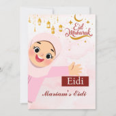 Persoonlijke Eid Mubarak / Eid Groet voor kinderen Kaart (Voorkant)