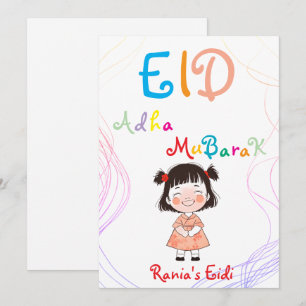 Persoonlijke Eid Mubarak/Eid Groet Voor Kinderen Kaart