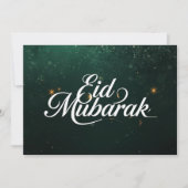 Persoonlijke Eid Mubarak Elegante moderne kaart (Voorkant)
