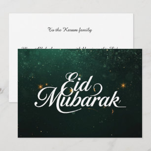 Persoonlijke Eid Mubarak Elegante moderne kaart