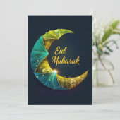 Persoonlijke Eid Mubarak Feestdagenkaart (Staand voorkant)