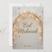 Persoonlijke Eid Mubarak  Feestdagenkaart (Voorkant)